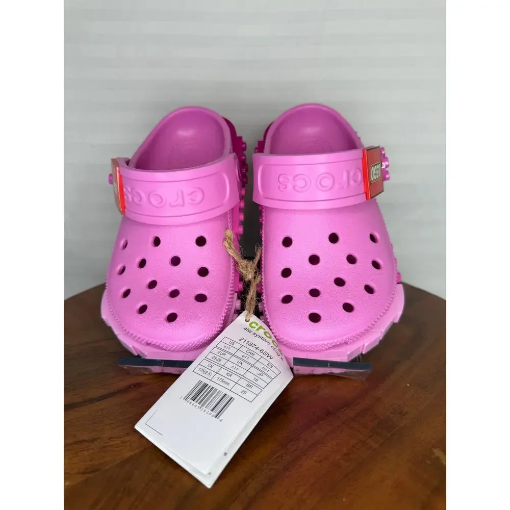 NWT Crocs x LEGO Classic Clog Kids C11 Taffy Pink w/ Box